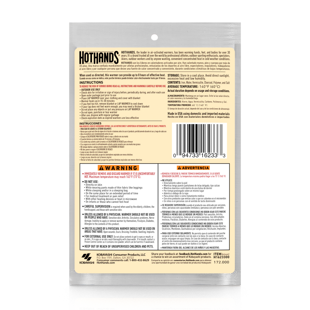 Bulk HotHands® Lap Warmer | 4 Displays, 28 Warmers