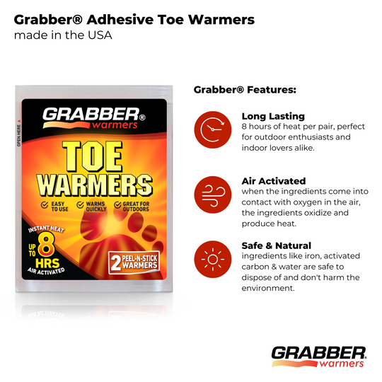 Grabber Warmers 6+ Hour Adhesive Toe Warmers | 40 Pairs