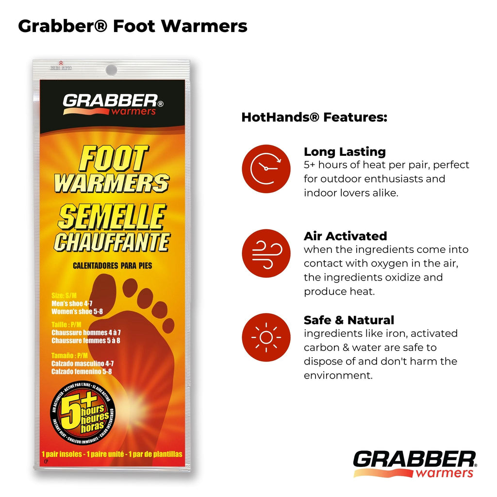 Bulk Grabber® S/M Foot Warmers | 8 Displays, 240 Pair