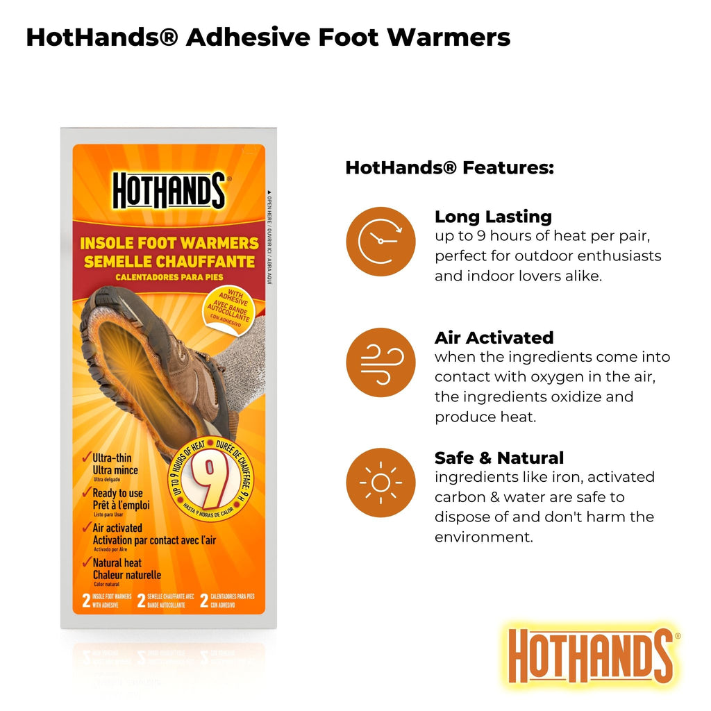 Bulk HotHands® Adhesive Foot Warmers | 8 Displays, 128 Pair
