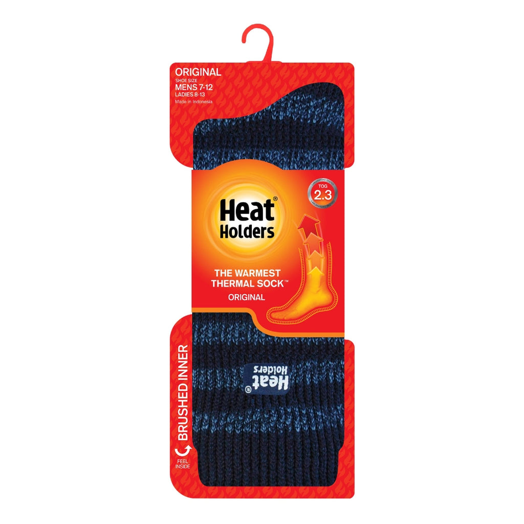 Heat Holders® Men's Stripe Navy/Denim Socks