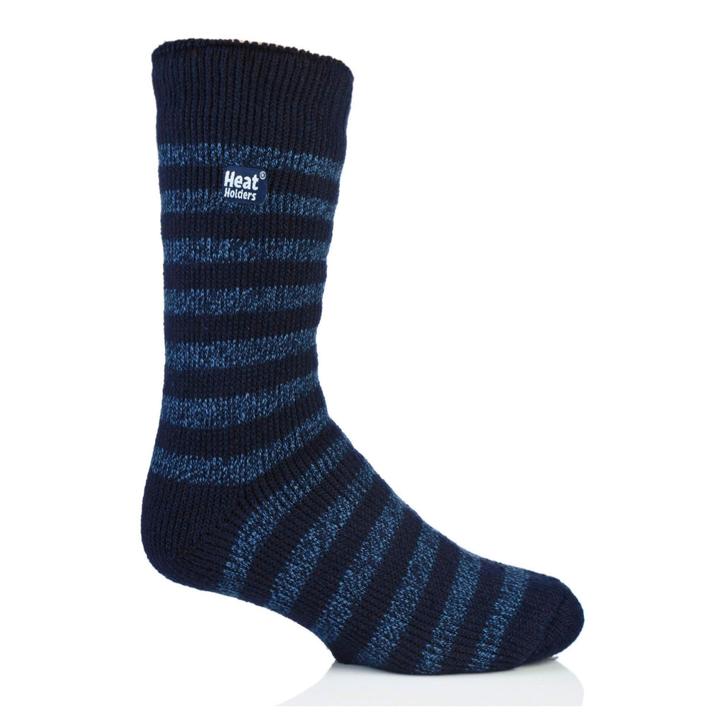 Heat Holders® Men's Stripe Navy/Denim Socks