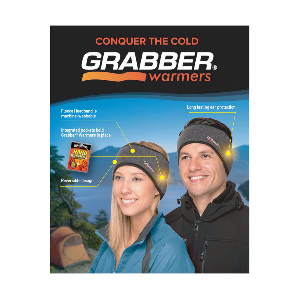 Grabber® Fleece Heated Gray Headband