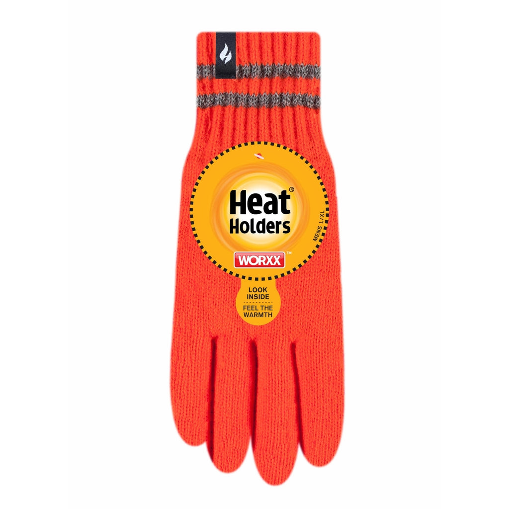 Heat Holders® Men's Bright Orange L/XL Worxx Gloves