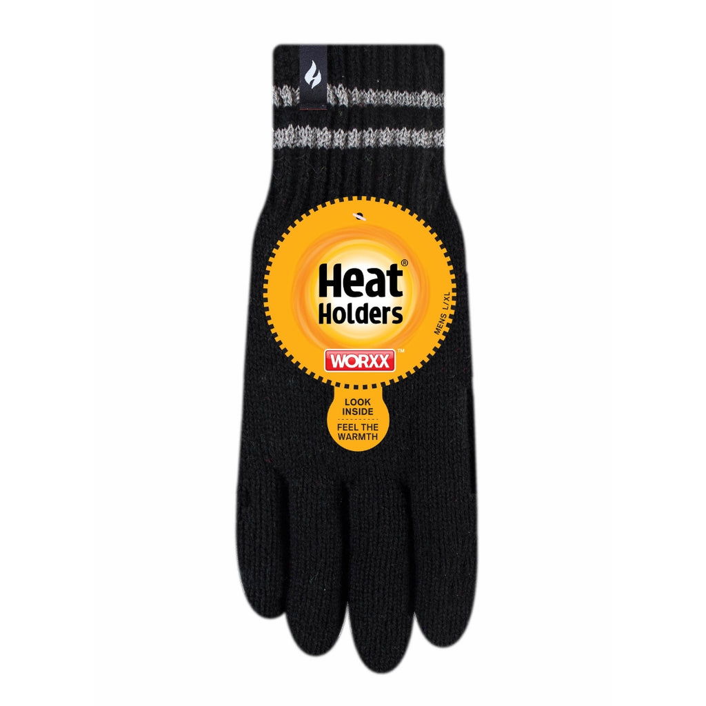 Heat Holders® Men's Black L/XL Worxx Gloves