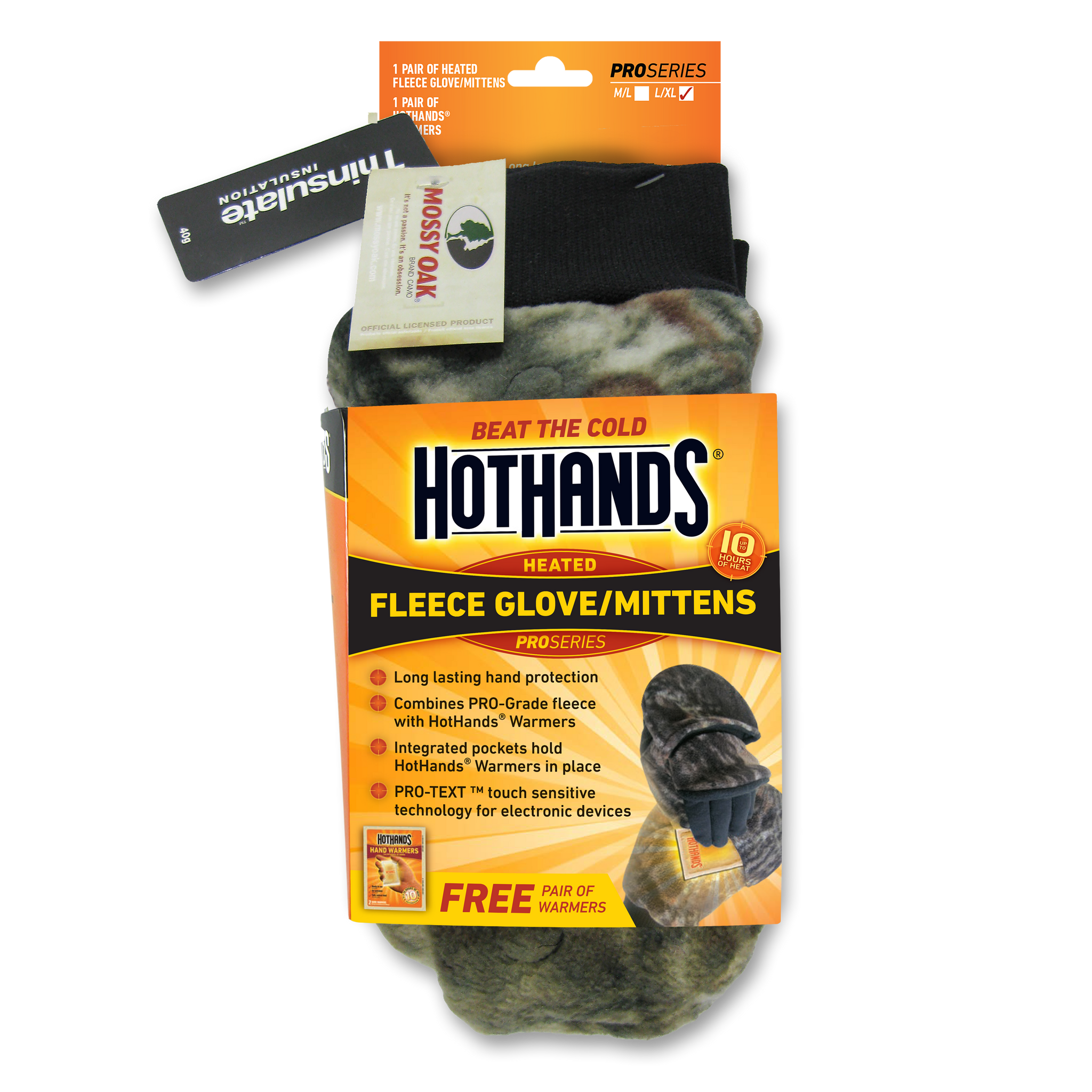 Hothands Pro-Grade Fleece Heated Glove/Mittens - Black - Large/XL –  Warmers.com