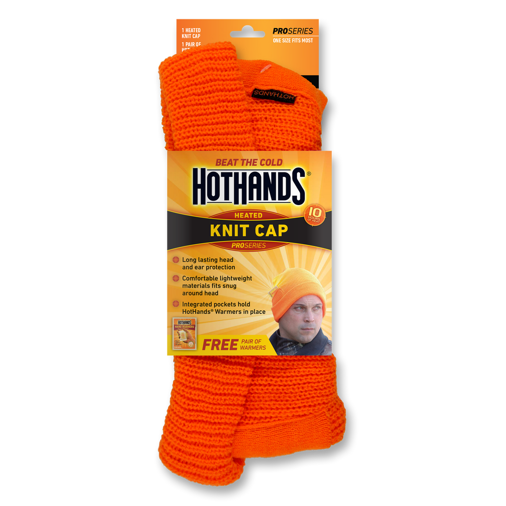 HotHands Blaze Orange Knit Cap