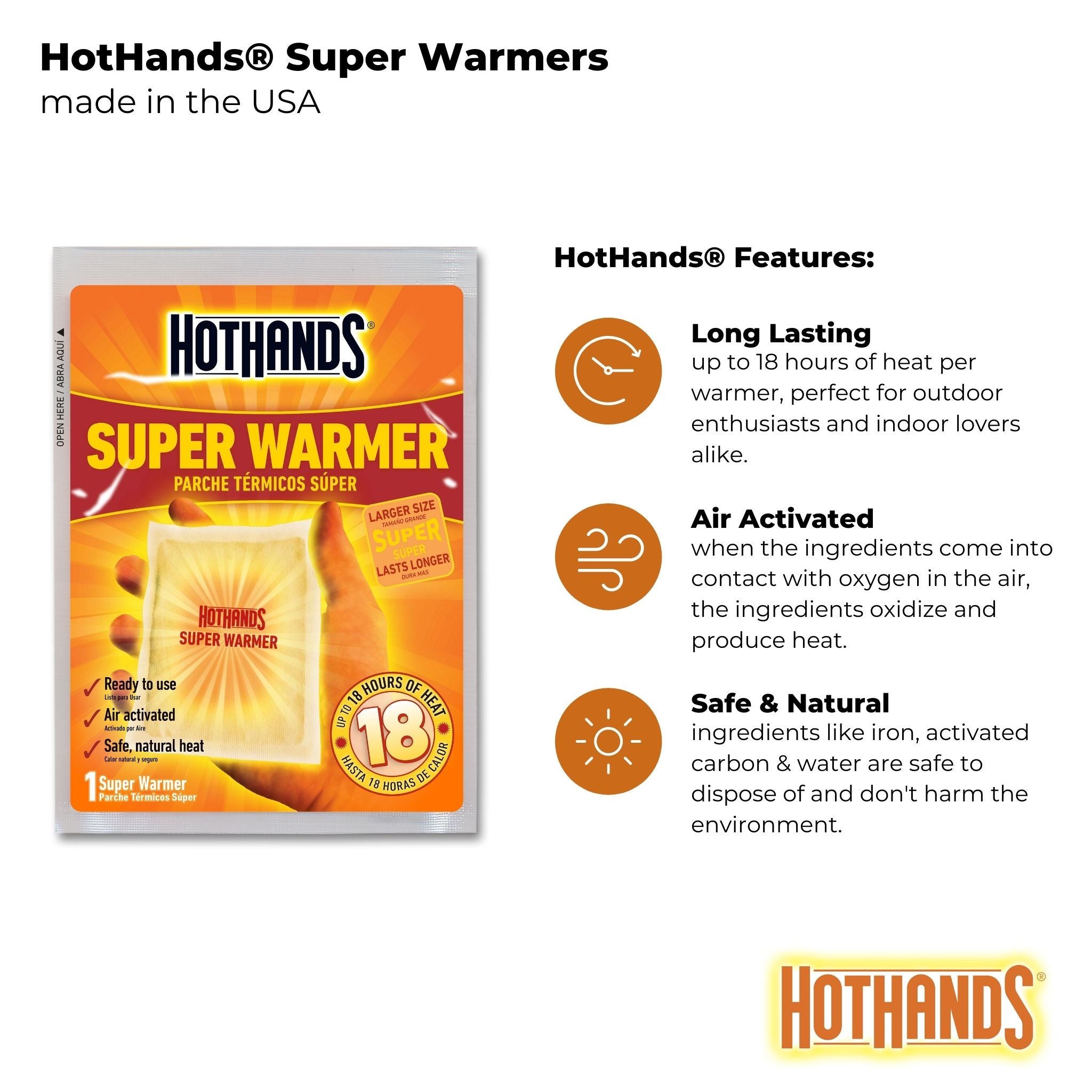 HotHands Large Body & Hand Super Warmers, 40-Pack