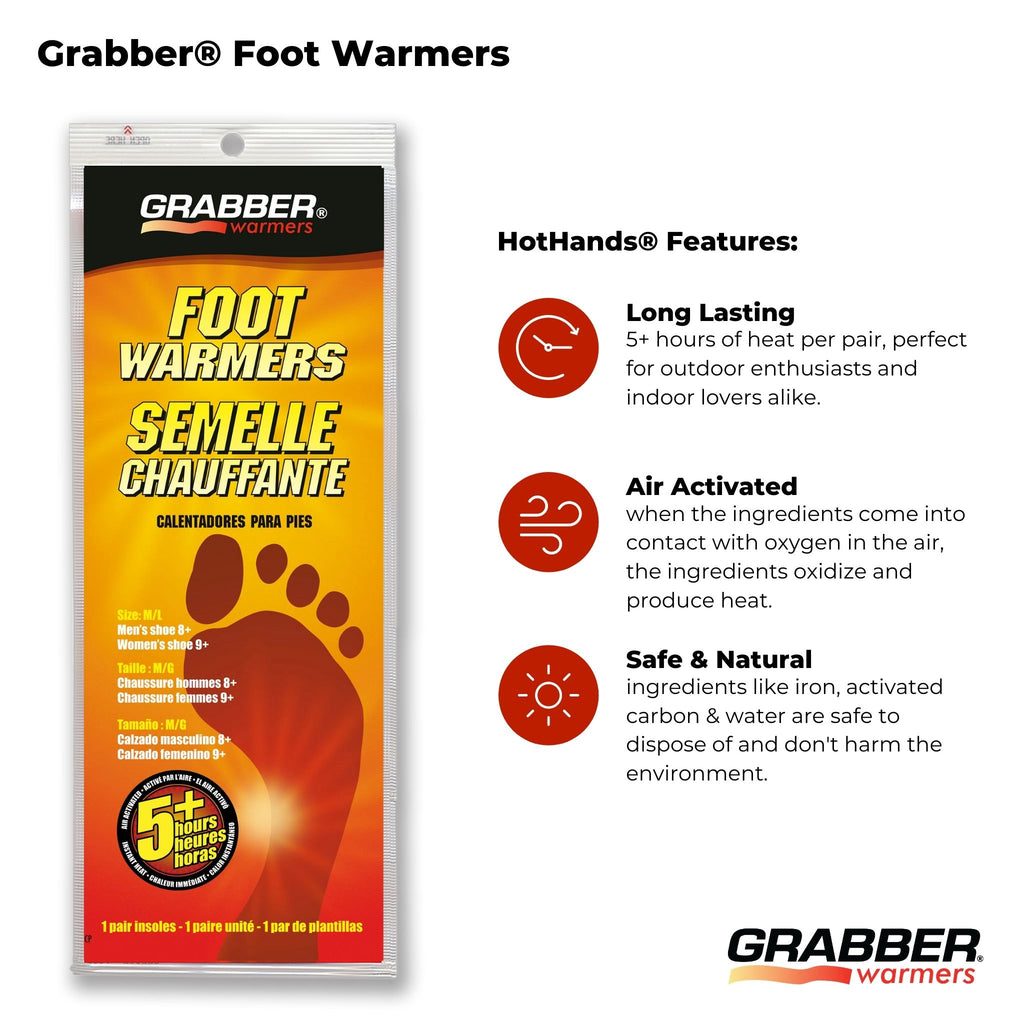 Bulk Grabber® M/L Foot Warmers | 8 Displays, 240 Pair
